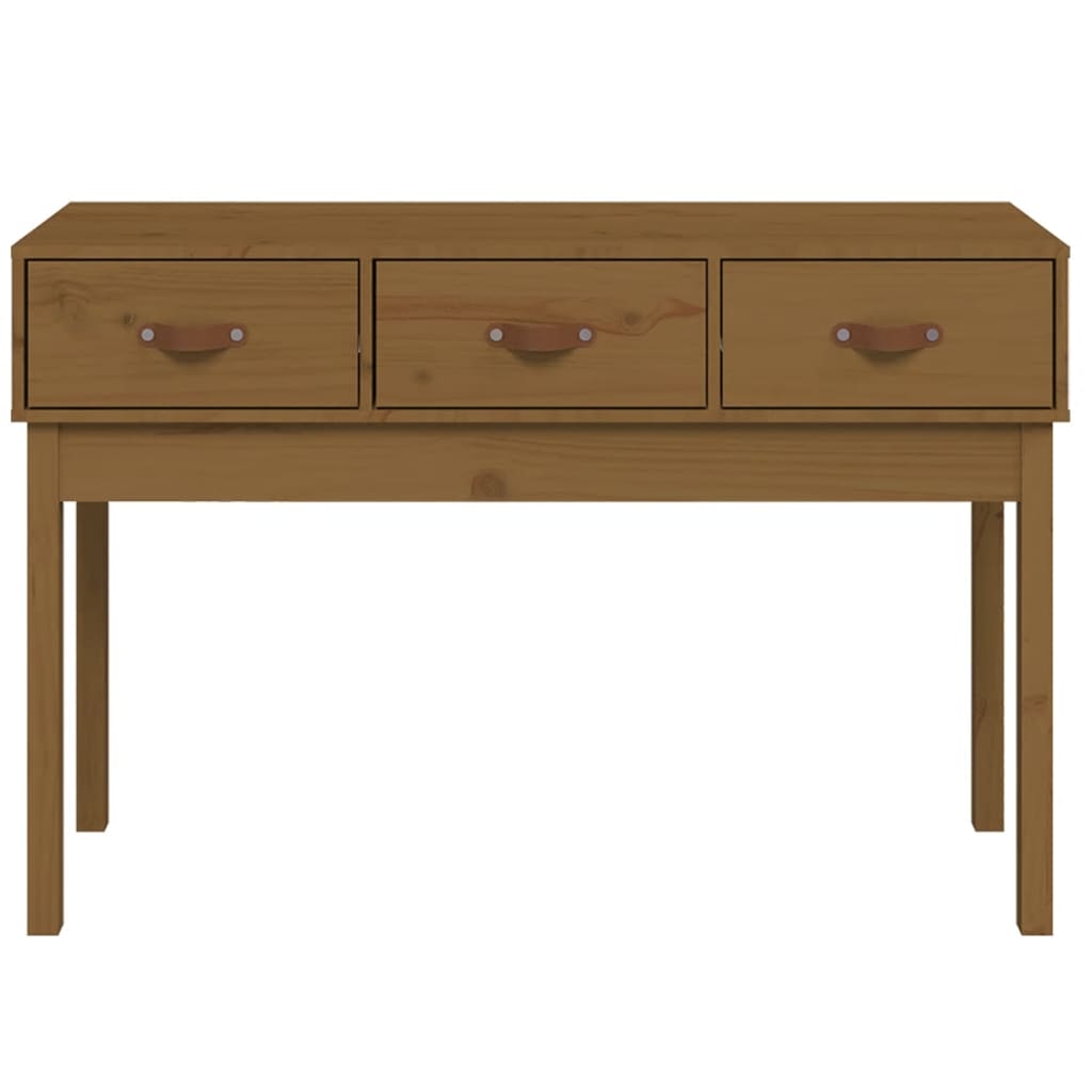Table console Marron miel 114x40x75 cm Bois massif de pin - XIOS