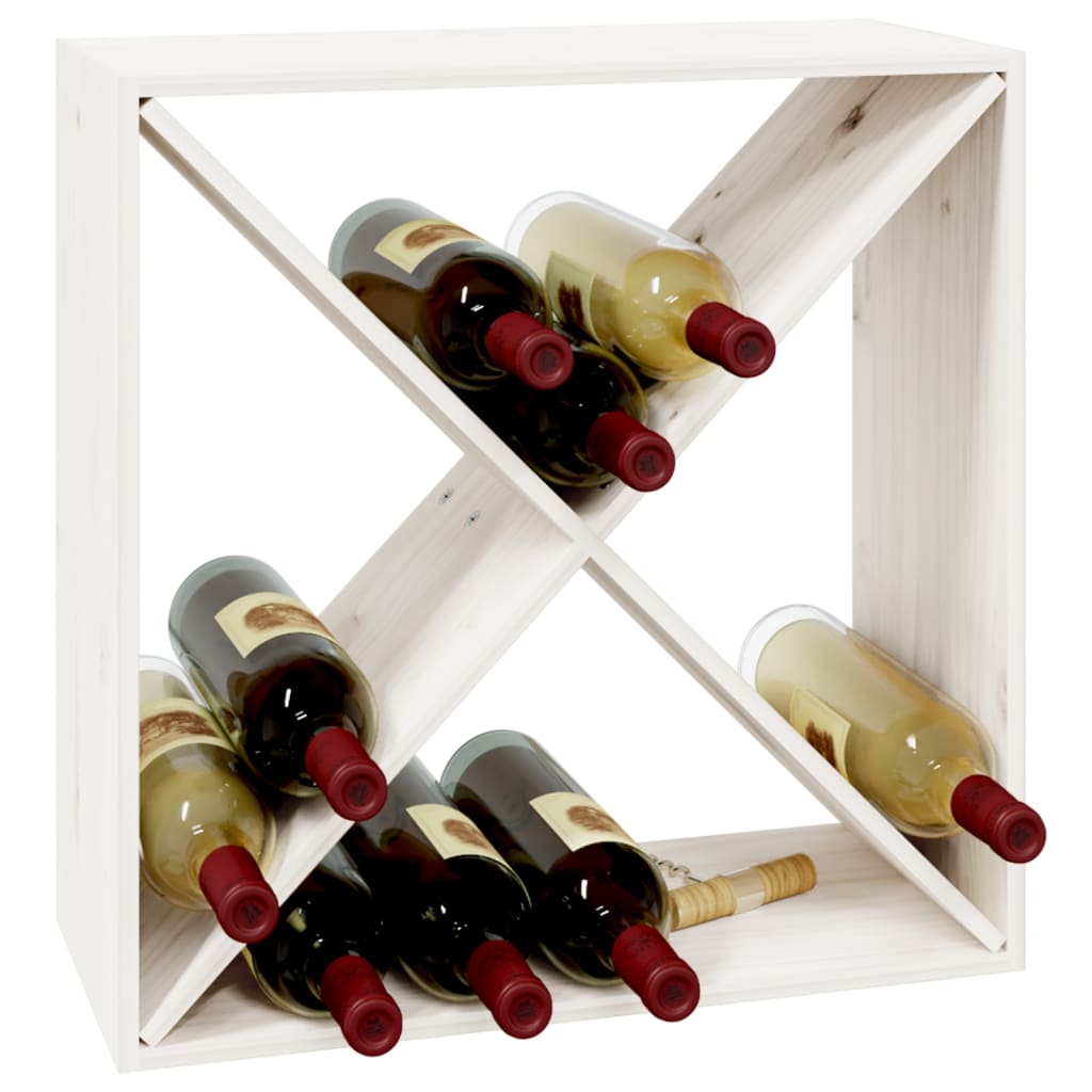Armoire à vin Blanc 62x25x62 cm Bois de pin massif - XIOS