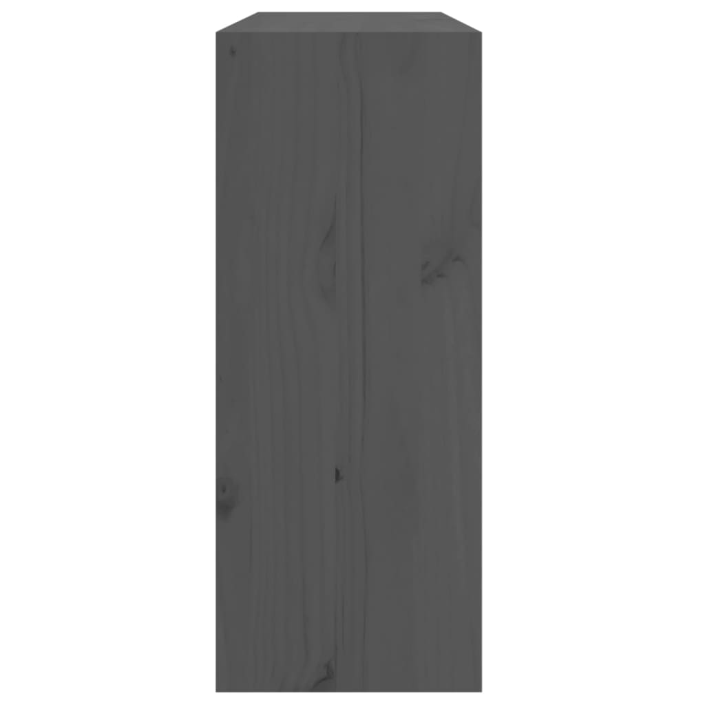 Armoire à vin Gris 62x25x62 cm Bois de pin massif - XIOS