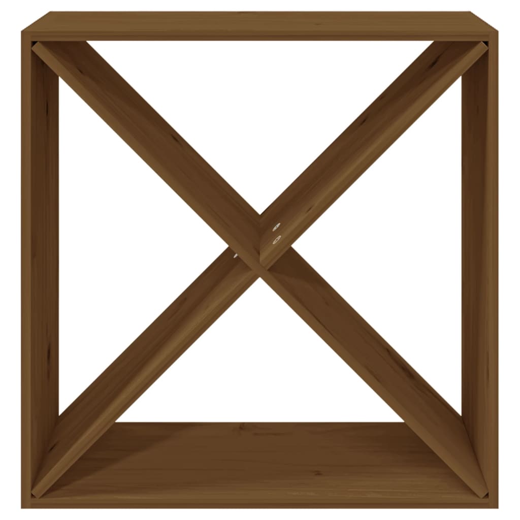 Armoire à vin Marron miel 62x25x62 cm Bois de pin massif - XIOS