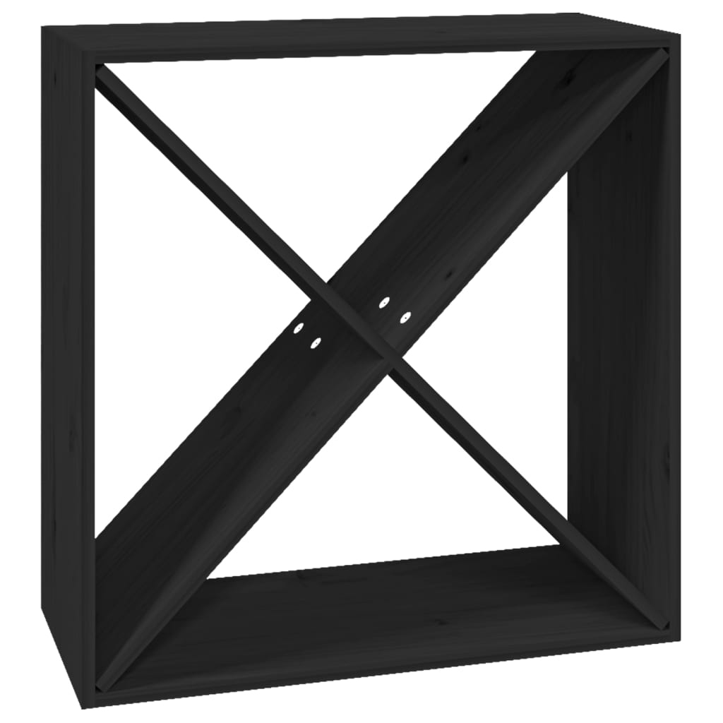 Armoire à vin Noir 62x25x62 cm Bois de pin massif - XIOS