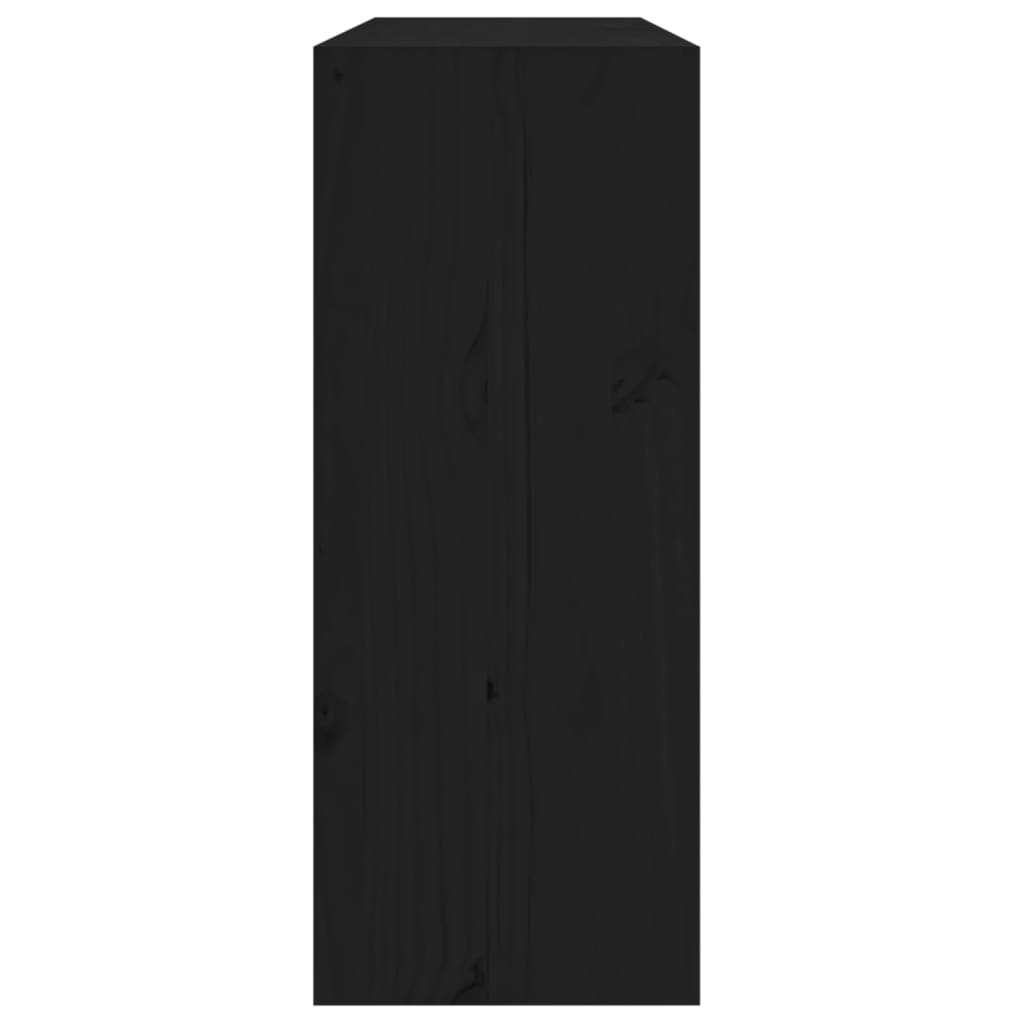 Armoire à vin Noir 62x25x62 cm Bois de pin massif - XIOS