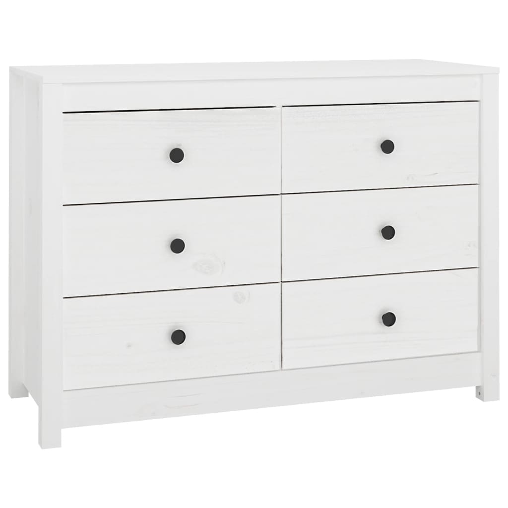 Armoire latérale Blanc 100x40x72 cm Bois de pin massif - XIOS
