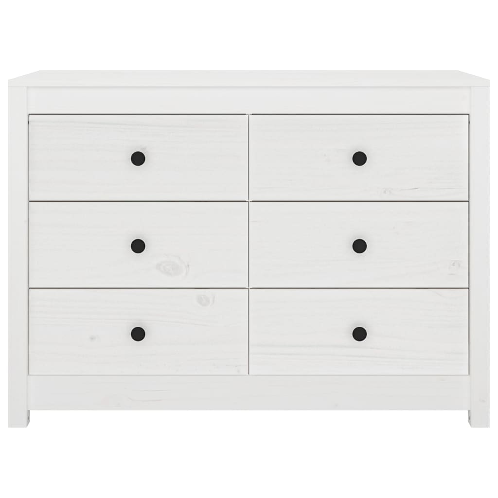 Armoire latérale Blanc 100x40x72 cm Bois de pin massif - XIOS