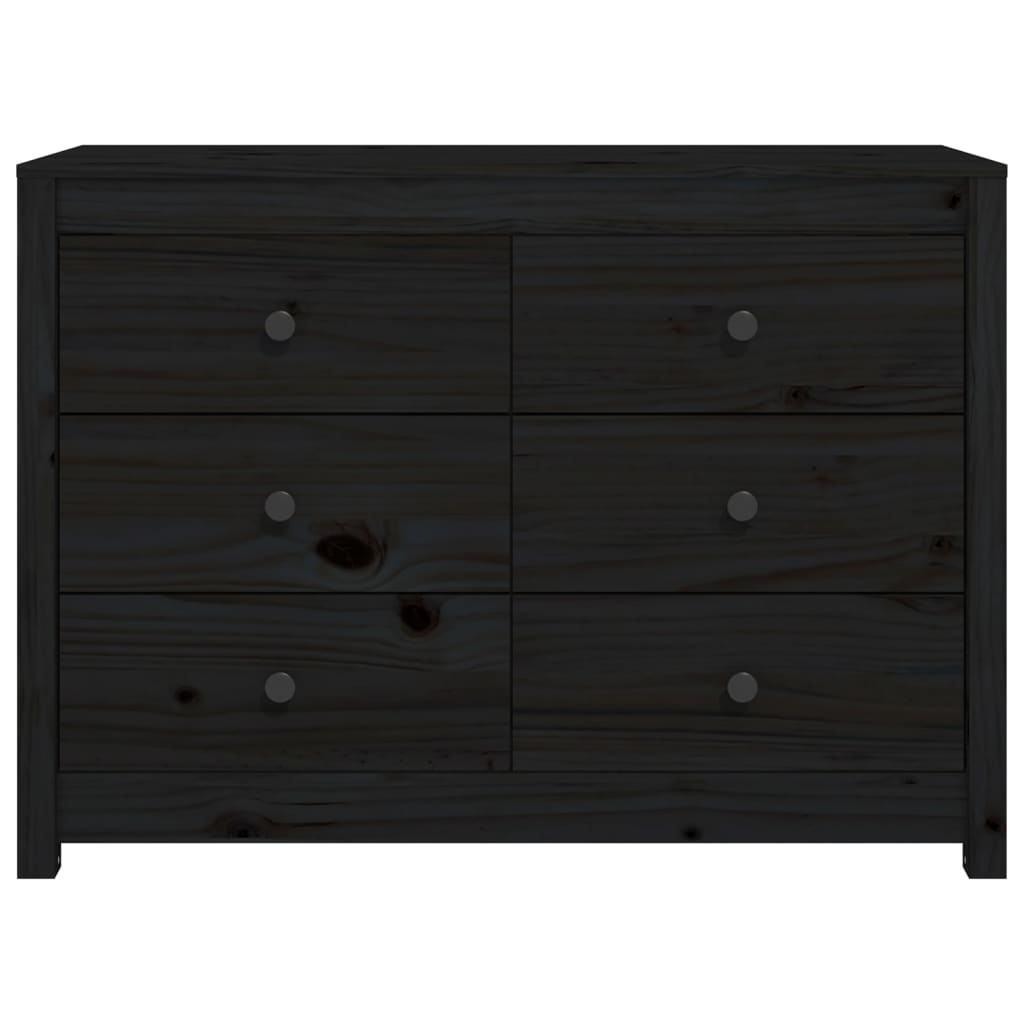 Armoire latérale Noir 100x40x72 cm Bois de pin massif - XIOS