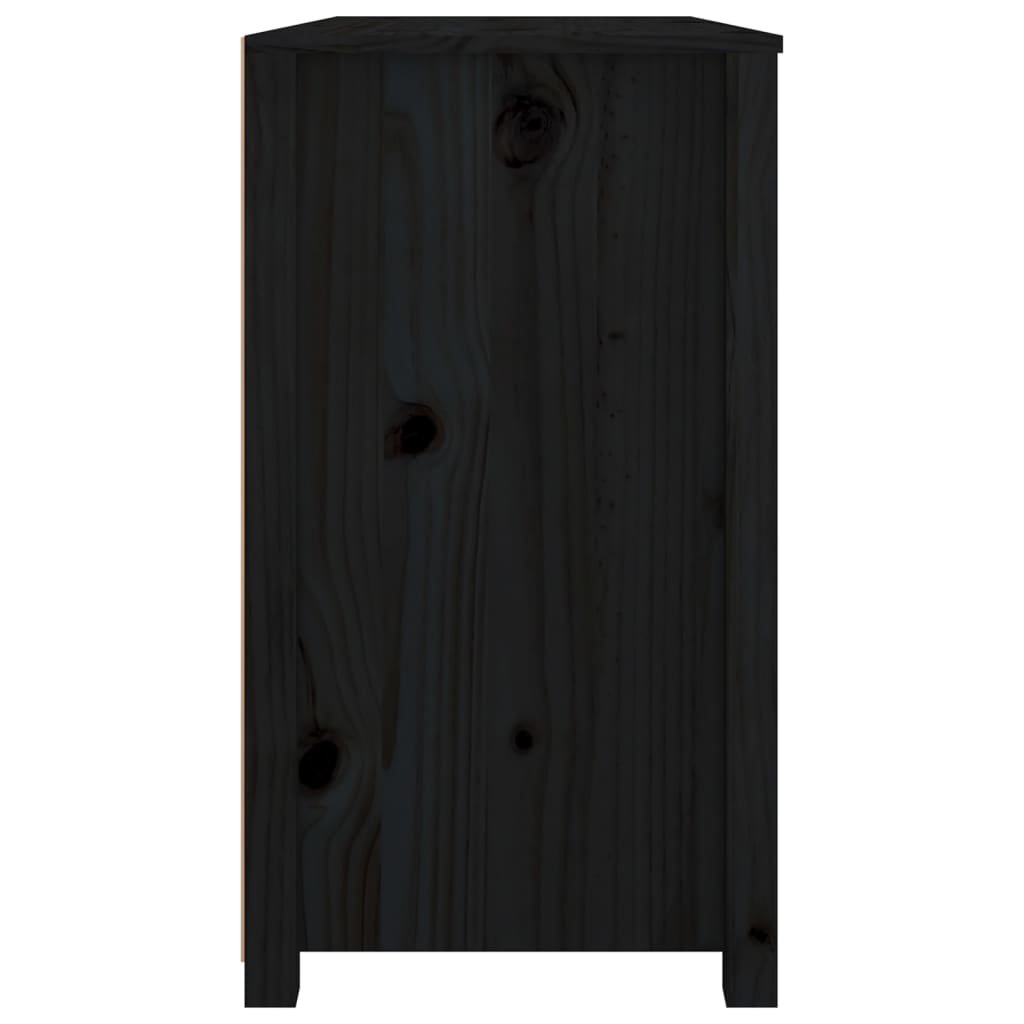Armoire latérale Noir 100x40x72 cm Bois de pin massif - XIOS