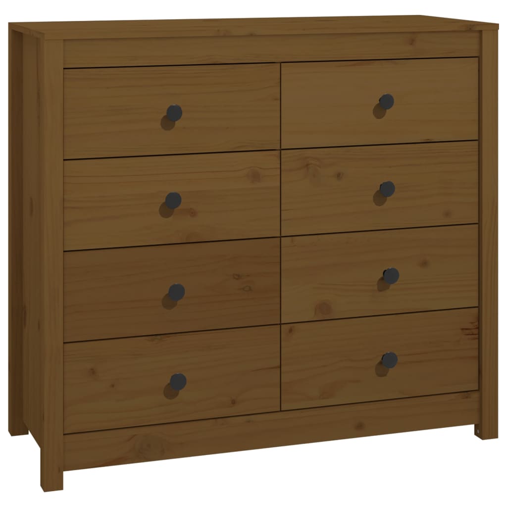 Armoire latérale Marron Miel 100x40x90 cm Bois de pin massif - XIOS