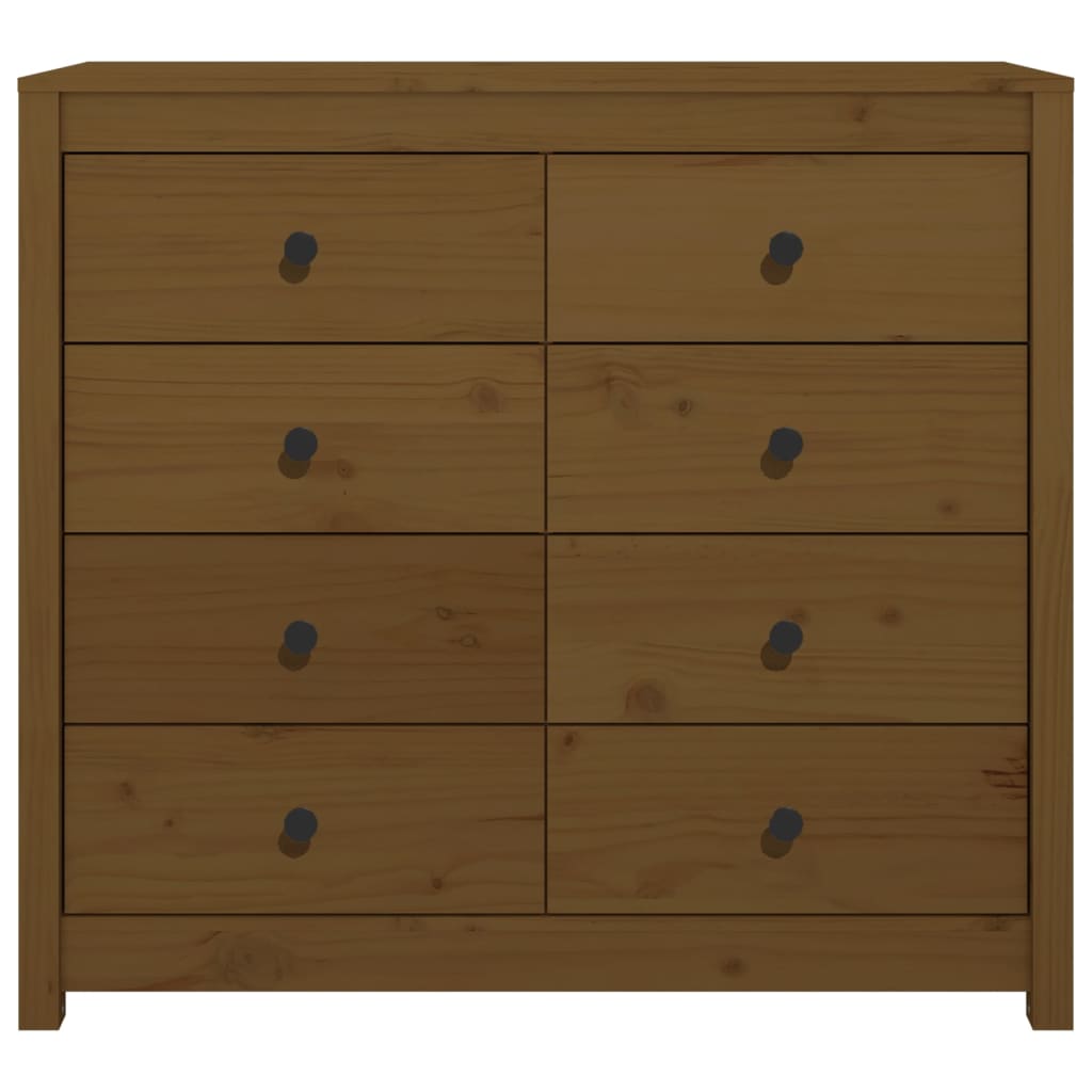 Armoire latérale Marron Miel 100x40x90 cm Bois de pin massif - XIOS