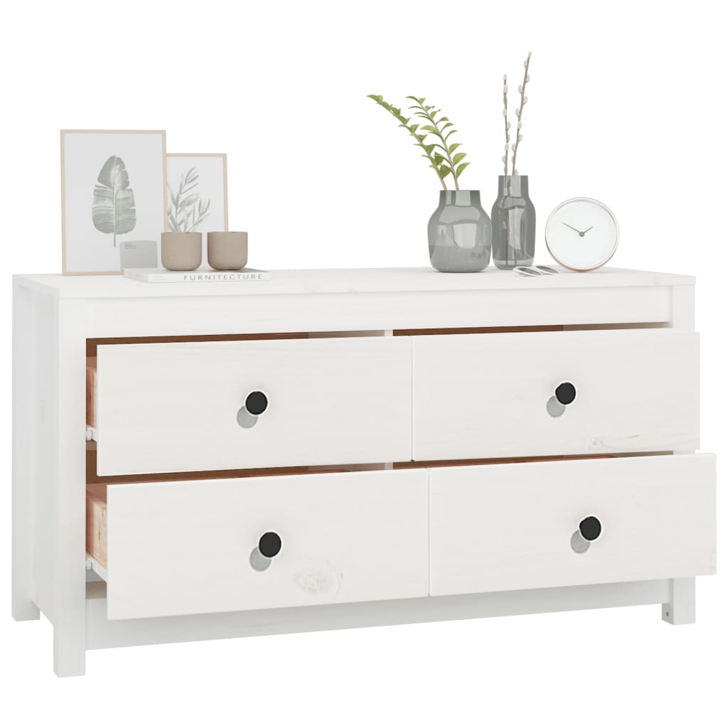 Armoire latérale Blanc 100x40x54 cm Bois de pin massif - XIOS