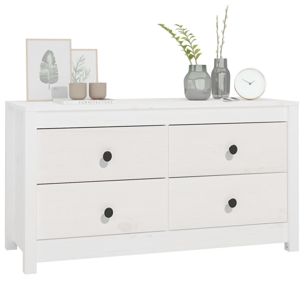 Armoire latérale Blanc 100x40x54 cm Bois de pin massif - XIOS