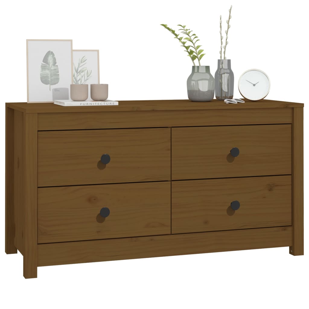 Armoire latérale Marron Miel 100x40x54 cm Bois de pin massif - XIOS