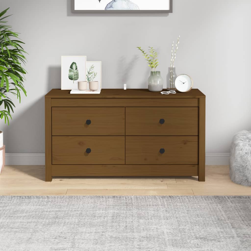 Armoire latérale Marron Miel 100x40x54 cm Bois de pin massif - XIOS