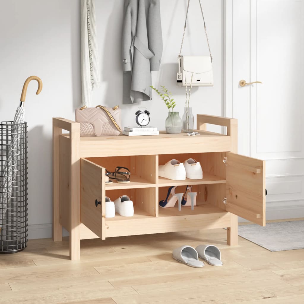 Banc d'entrée 80x40x60 cm Bois de pin massif - XIOS