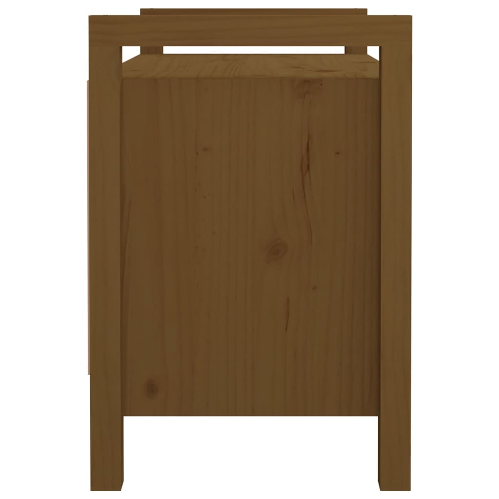 Banc d'entrée Marron miel 80x40x60 cm Bois de pin massif - XIOS