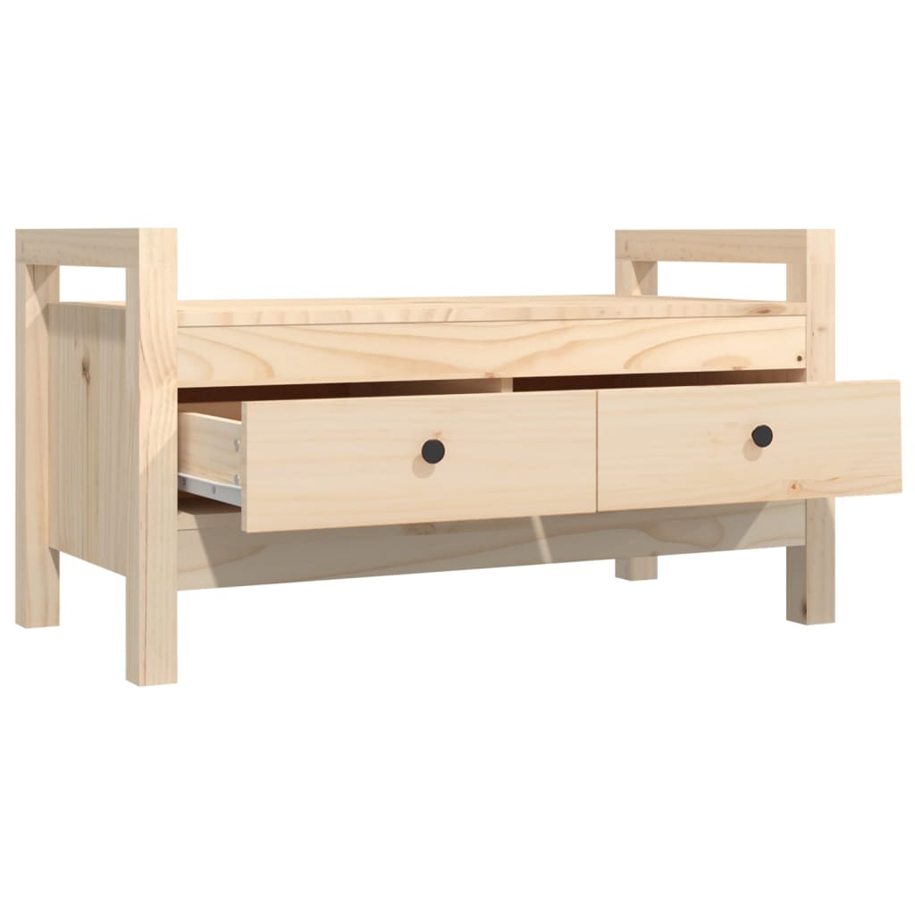 Banc d'entrée 80x40x43 cm Bois de pin massif - XIOS