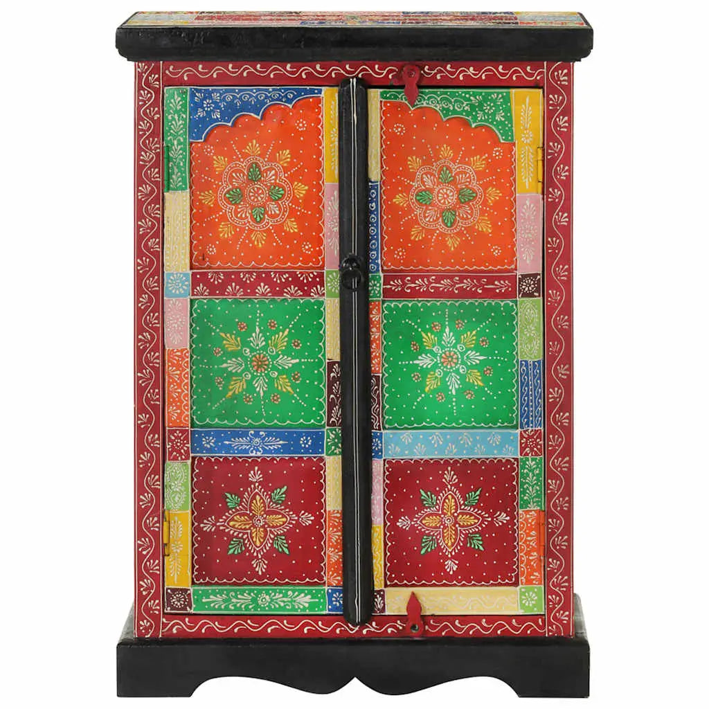 Buffet peint à la main avec portes 53x30x75 cm Bois de manguier - XIOS