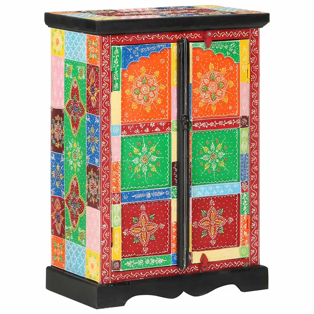 Buffet peint à la main avec portes 53x30x75 cm Bois de manguier - XIOS