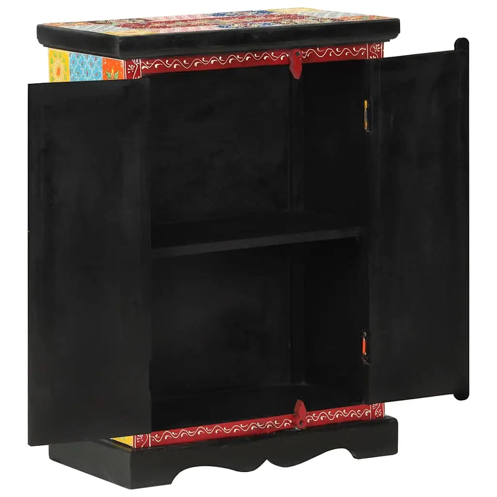 Buffet peint à la main avec portes 53x30x75 cm Bois de manguier - XIOS