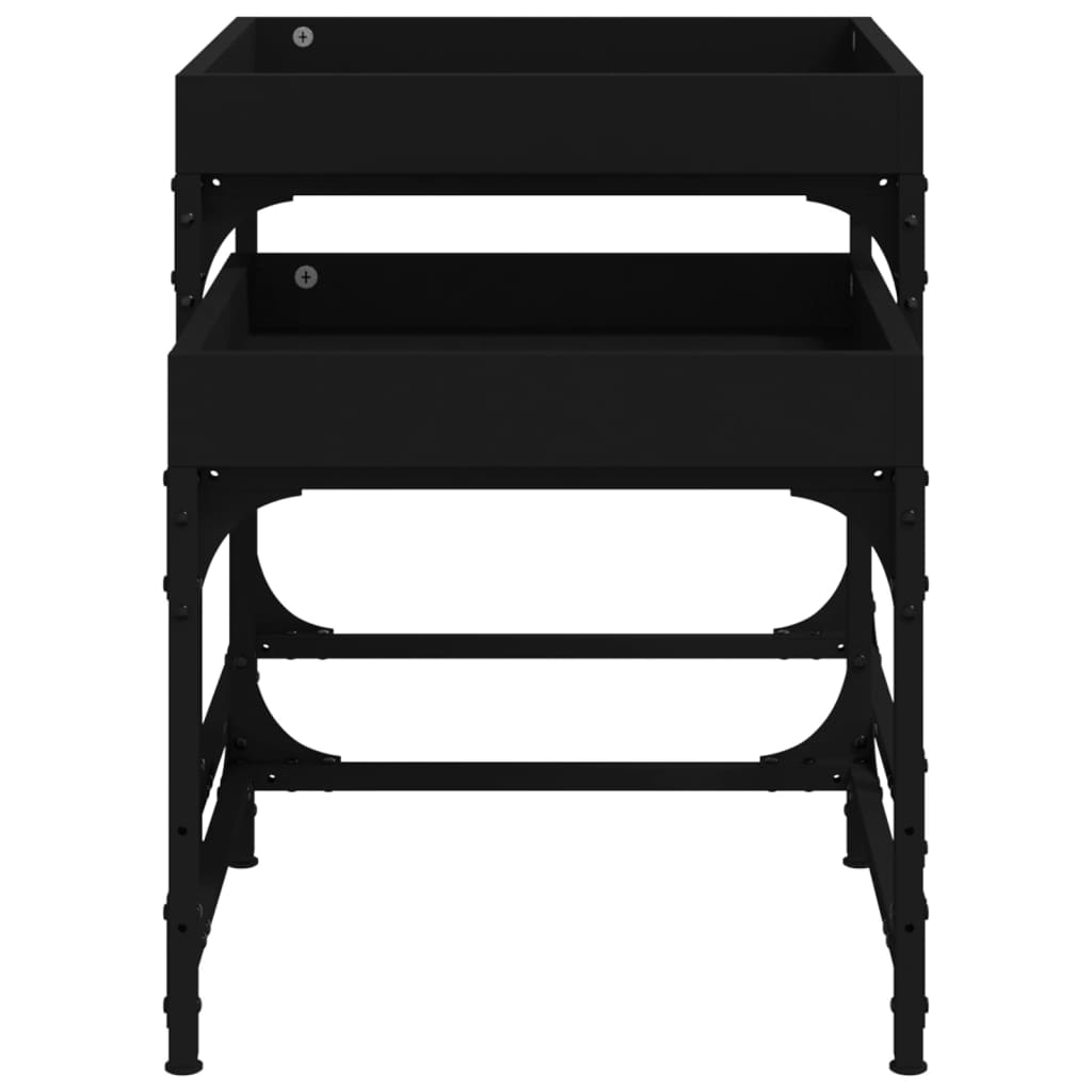 Tables d'appoint 2 pcs Noir Bois d'ingénierie - XIOS