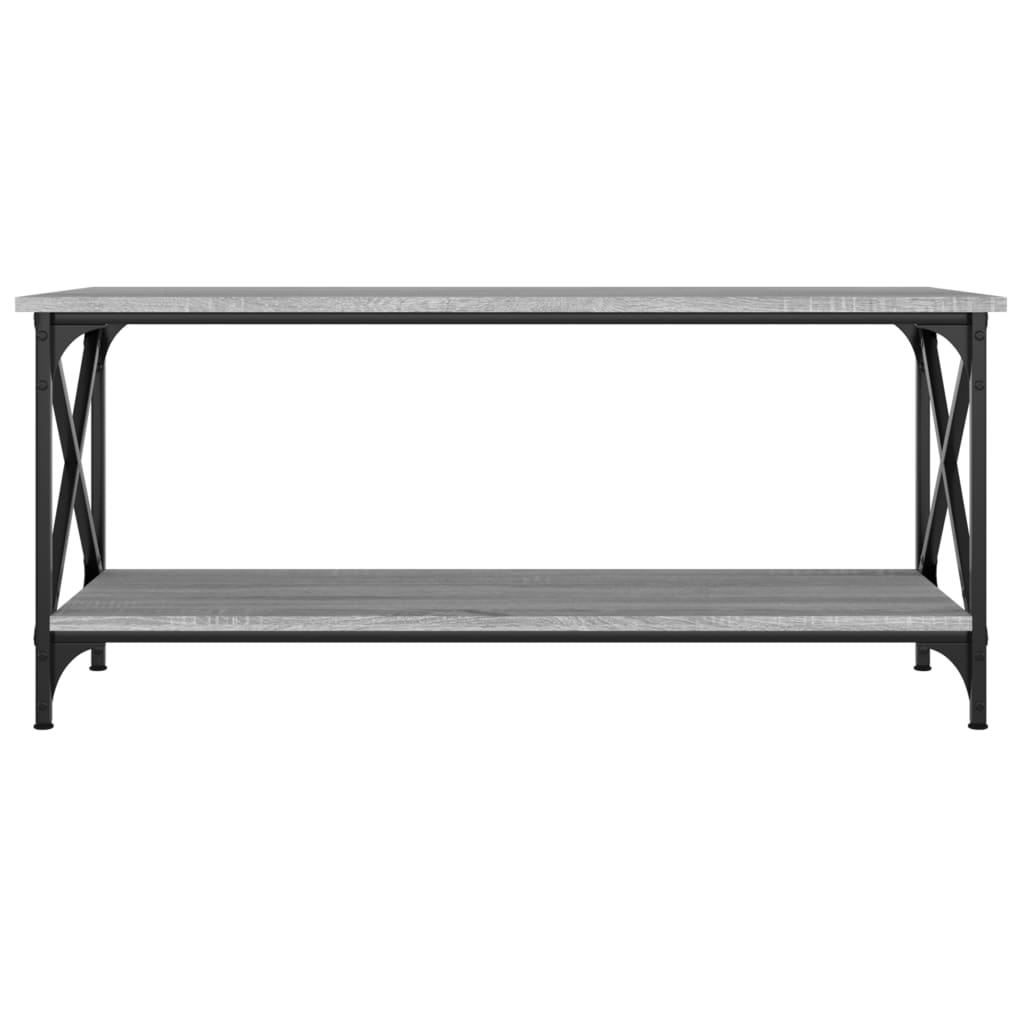 Table basse Sonoma gris 100x45x45 cm Bois d'ingénierie et fer - XIOS