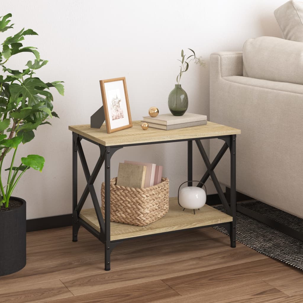 Table d'appoint Chêne sonoma 55x38x45 cm Bois d'ingénierie Tables basses vidaXL