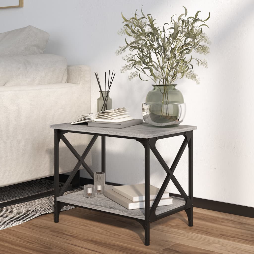 Table d'appoint Sonoma gris 55x38x45 cm Bois d'ingénierie - XIOS