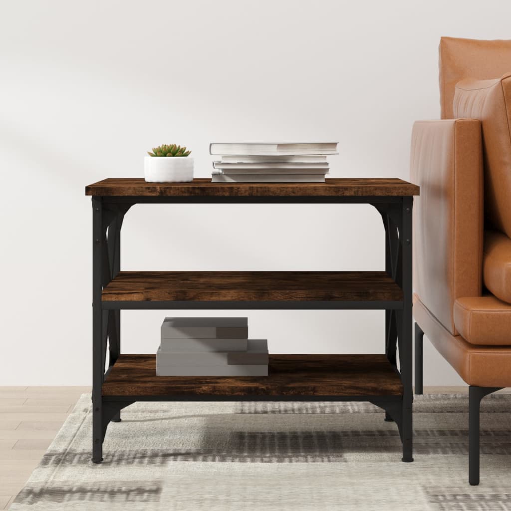 Table d'appoint Chêne fumé 55x38x45 cm Bois d'ingénierie - XIOS
