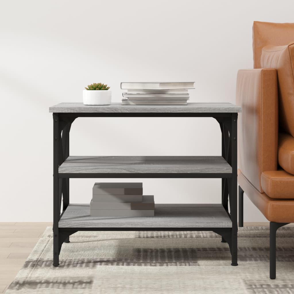 Table d'appoint Sonoma gris 55x38x45 cm Bois d'ingénierie - XIOS