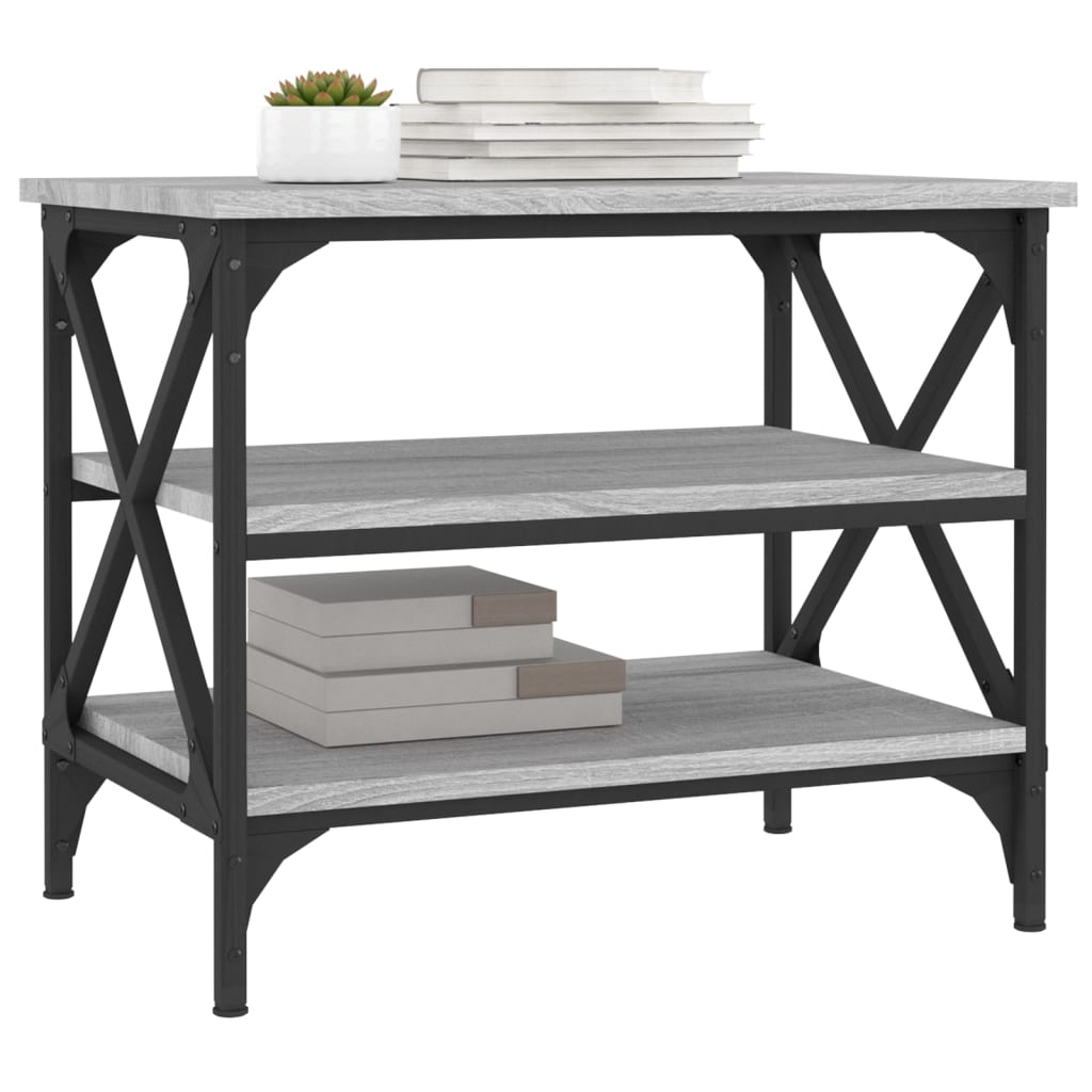 Table d'appoint Sonoma gris 55x38x45 cm Bois d'ingénierie - XIOS