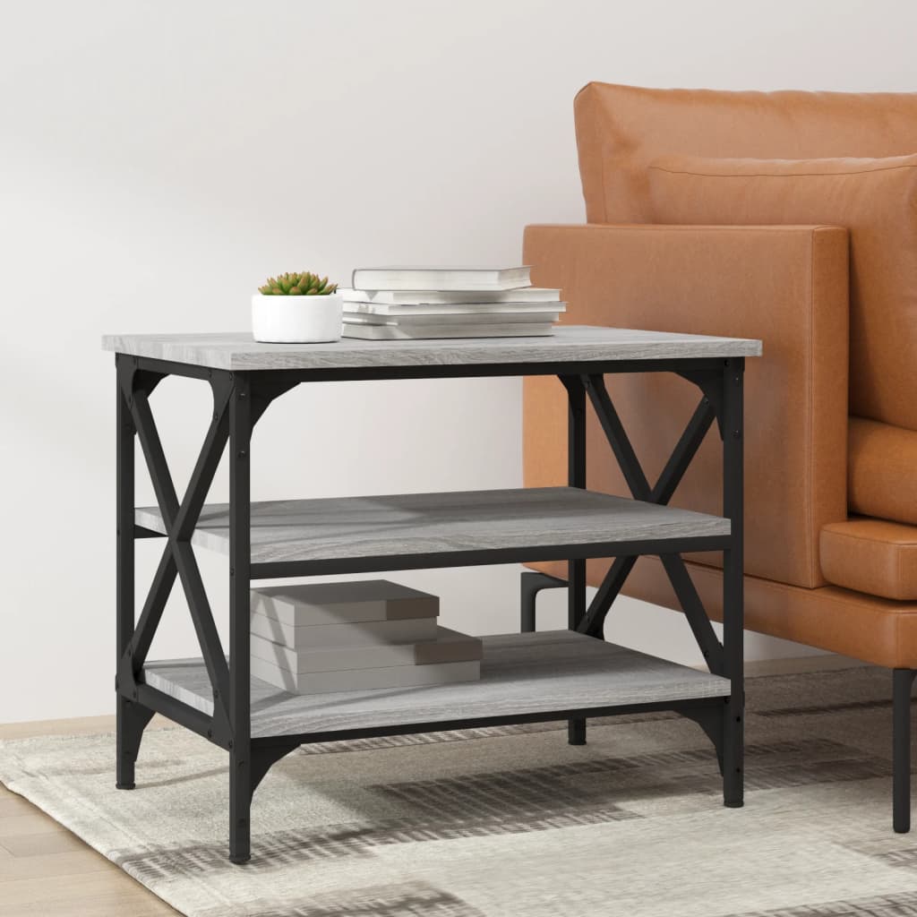Table d'appoint Sonoma gris 55x38x45 cm Bois d'ingénierie - XIOS