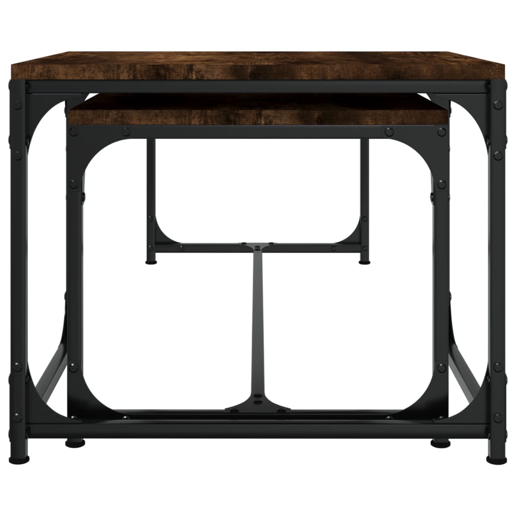 Tables basses 2 pcs Chêne fumé Bois d'ingénierie - XIOS