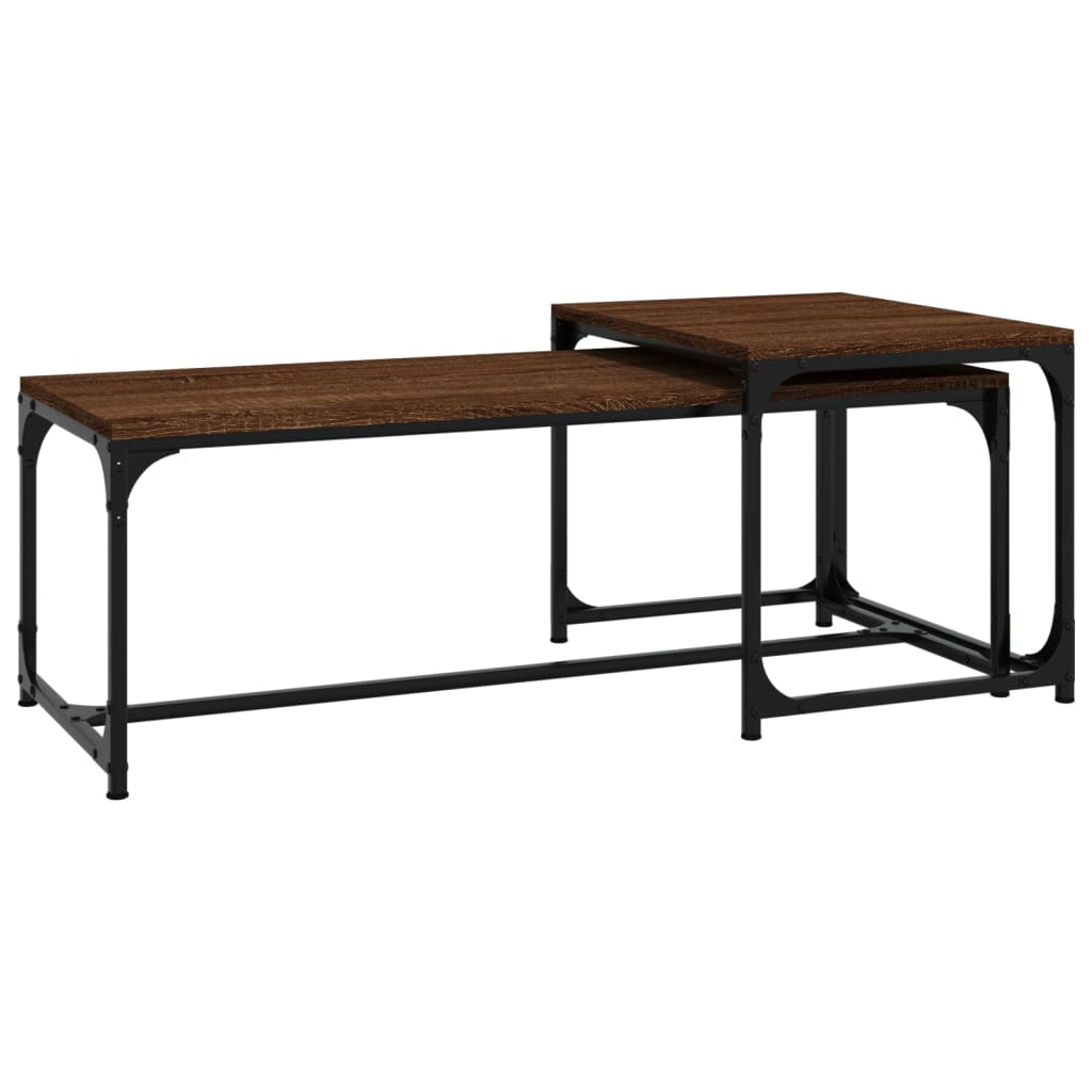 Tables basses 2 pcs Chêne marron Bois d'ingénierie - XIOS