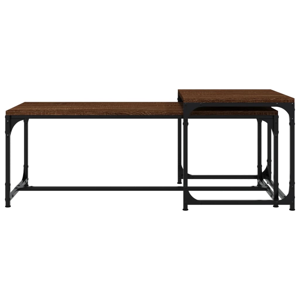 Tables basses 2 pcs Chêne marron Bois d'ingénierie - XIOS
