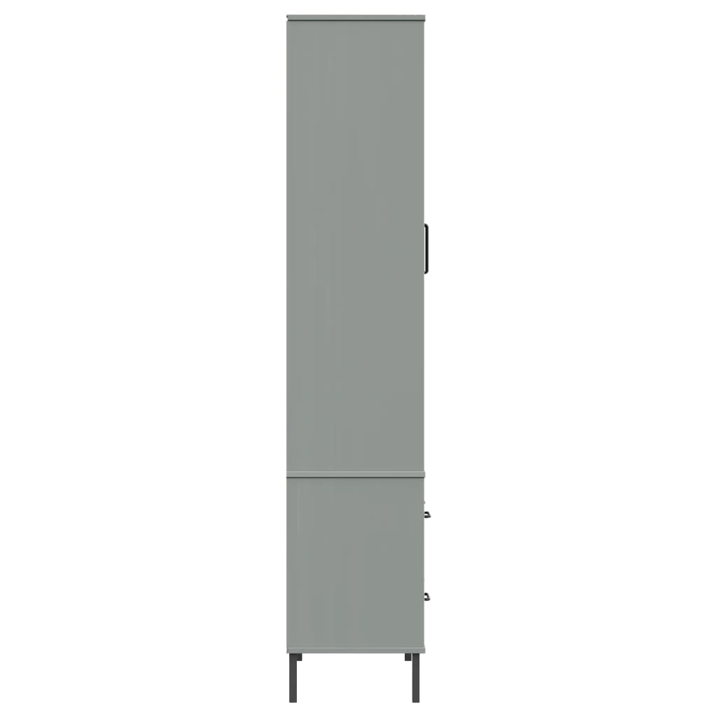 Bibliothèque avec pieds en métal Gris 85x35x172,5 cm Bois OSLO - XIOS