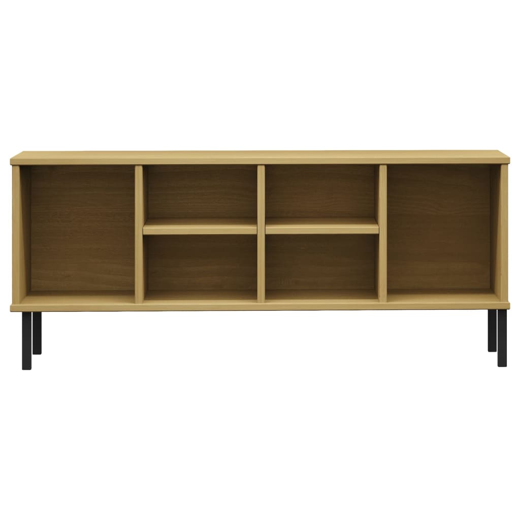 Étagère à chaussures pieds en métal Brun 106x35x45 cm Bois OSLO - XIOS