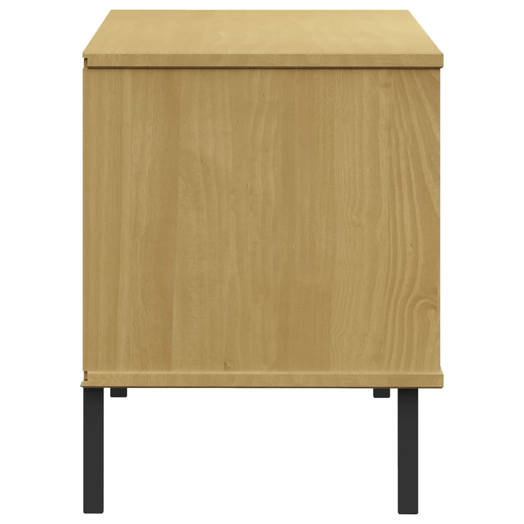 Étagère à chaussures pieds en métal Brun 106x35x45 cm Bois OSLO - XIOS