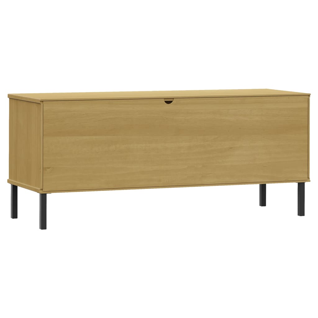 Étagère à chaussures pieds en métal Brun 106x35x45 cm Bois OSLO - XIOS