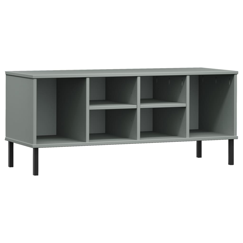 Étagère à chaussures pieds en métal Gris 106x35x45 cm Bois OSLO - XIOS