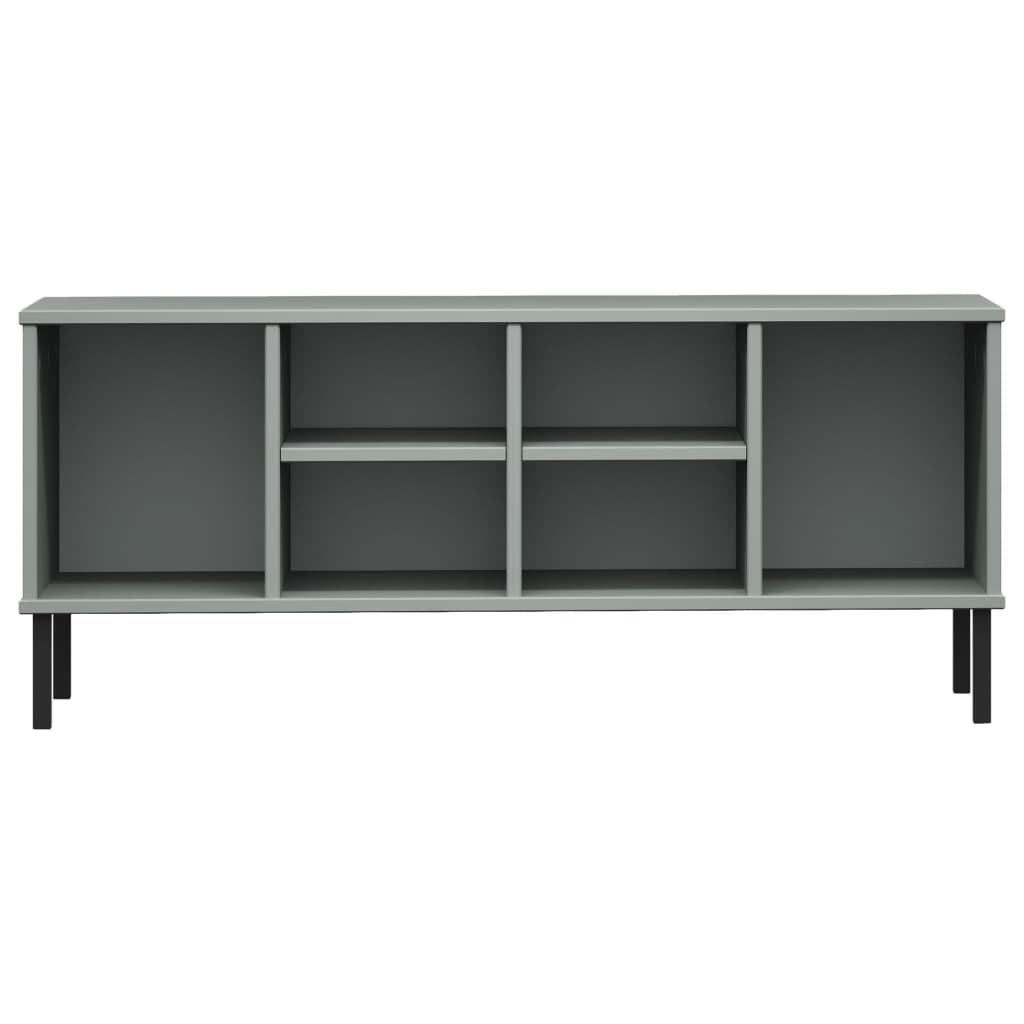 Étagère à chaussures pieds en métal Gris 106x35x45 cm Bois OSLO - XIOS