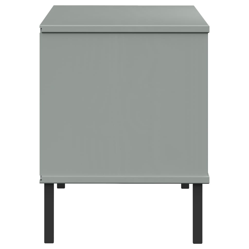 Étagère à chaussures pieds en métal Gris 106x35x45 cm Bois OSLO - XIOS