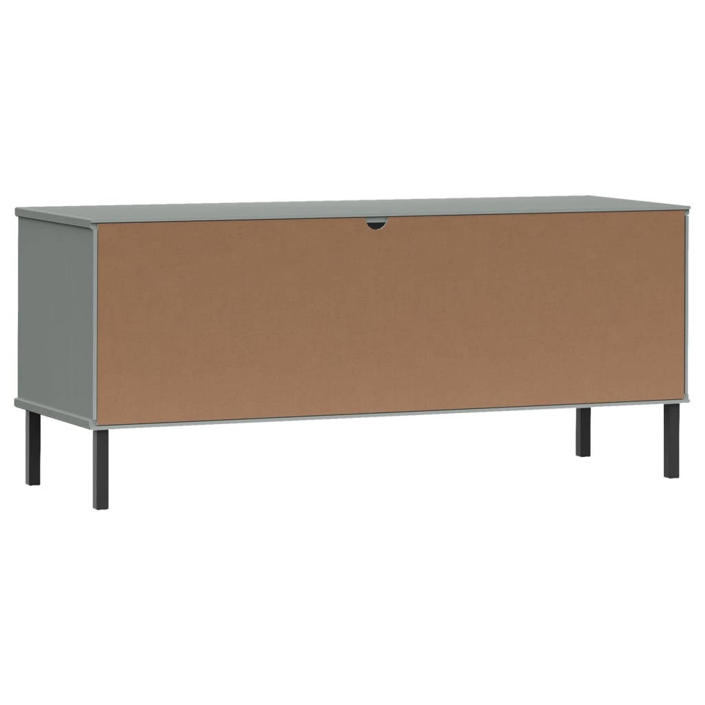 Étagère à chaussures pieds en métal Gris 106x35x45 cm Bois OSLO - XIOS