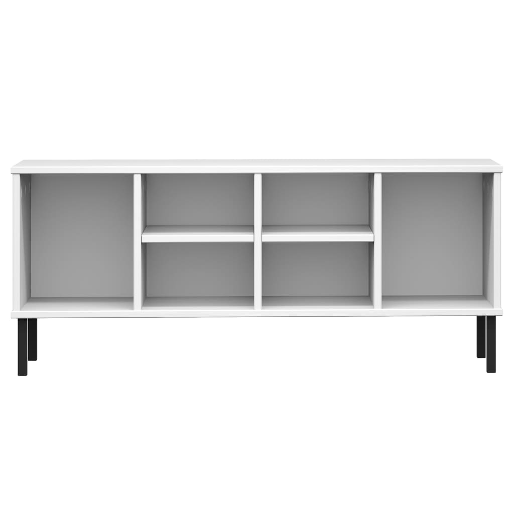 Étagère à chaussures pieds en métal Blanc 106x35x45cm Bois OSLO - XIOS