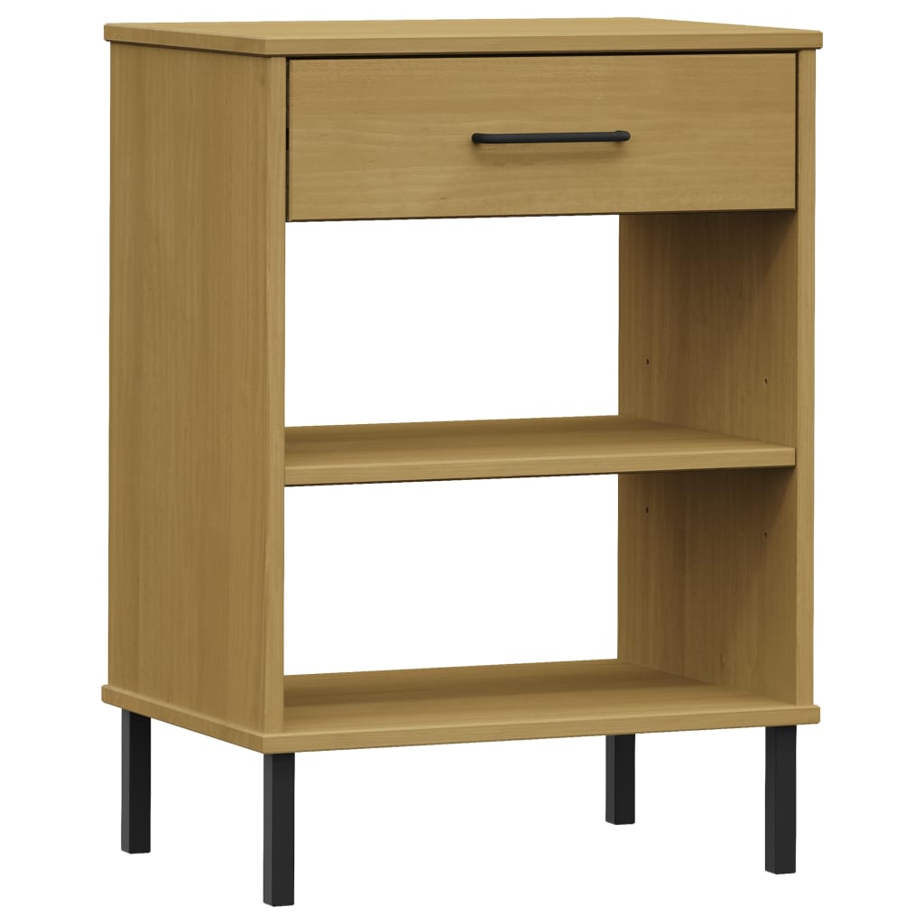 Armoire console avec pieds en métal Marron Bois pin massif OSLO - XIOS