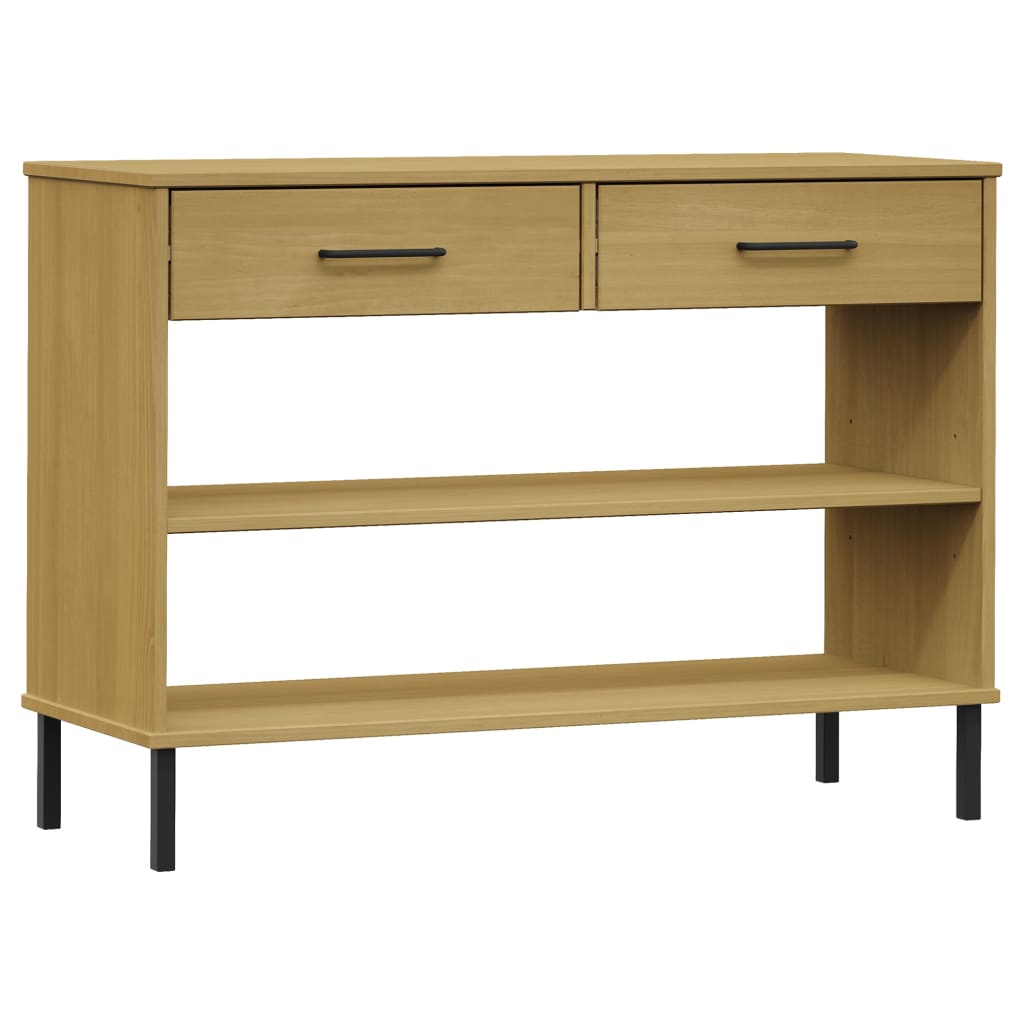 Armoire console avec pieds en métal Marron Bois pin massif OSLO - XIOS