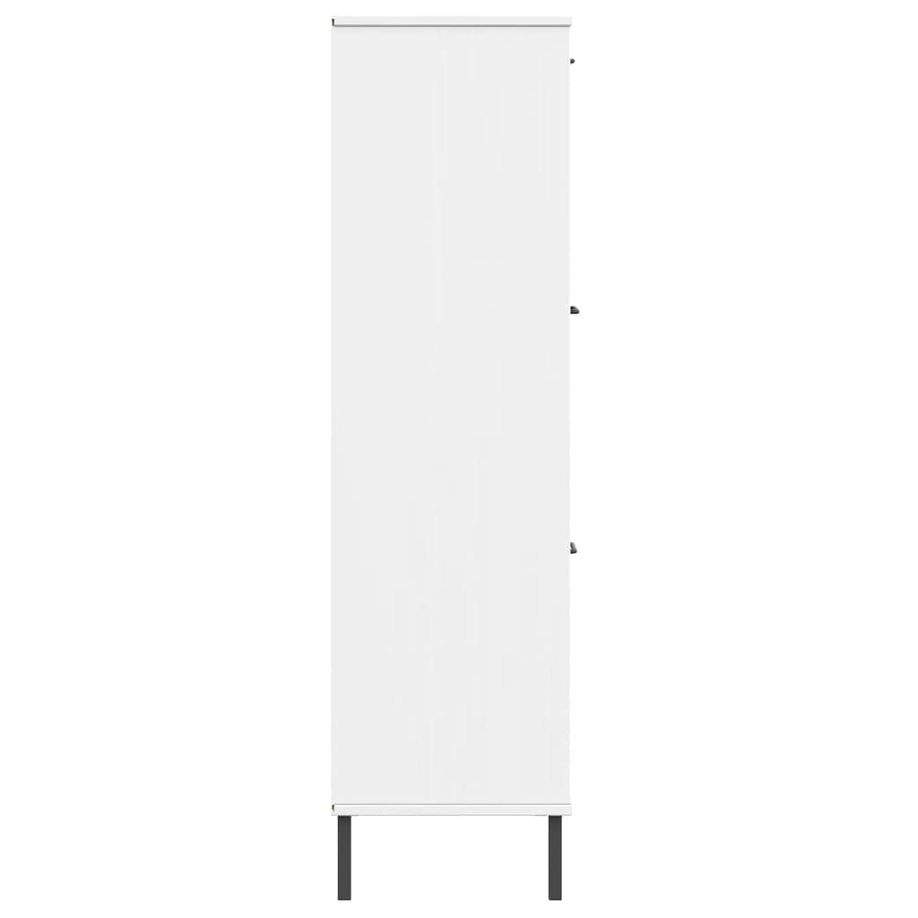 Bibliothèque avec pieds en métal Blanc 90x35x128,5 cm Bois OSLO - XIOS