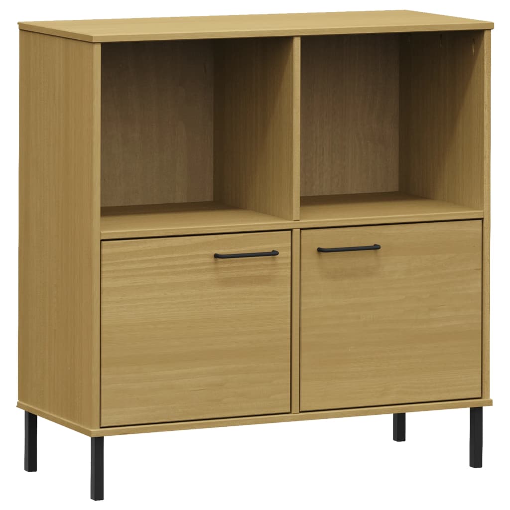 Bibliothèque avec pieds en métal Marron 90x35x90,5 cm Bois OSLO - XIOS