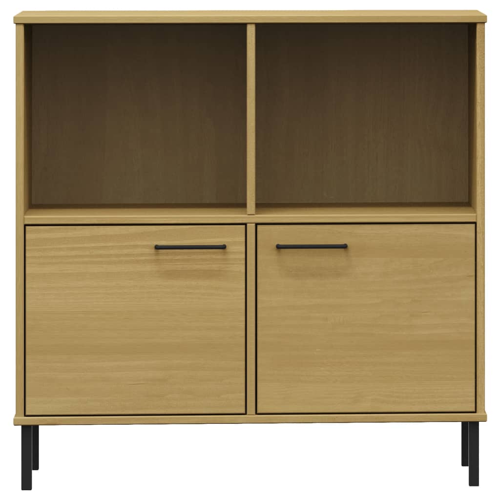 Bibliothèque avec pieds en métal Marron 90x35x90,5 cm Bois OSLO - XIOS