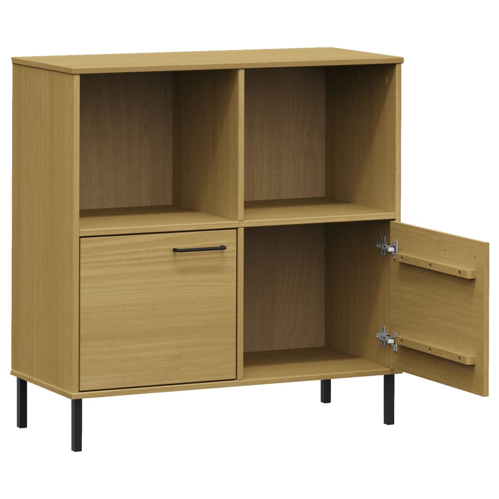 Bibliothèque avec pieds en métal Marron 90x35x90,5 cm Bois OSLO - XIOS