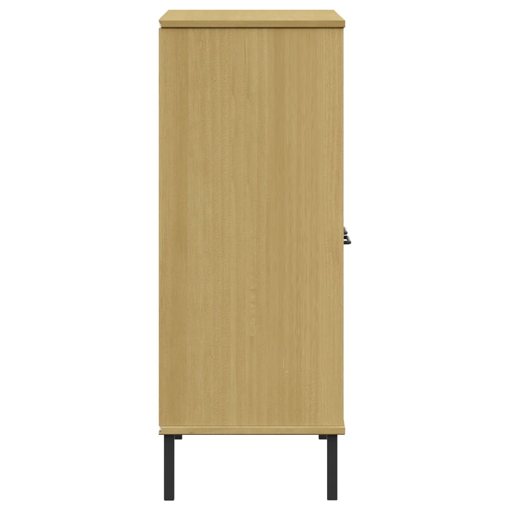 Bibliothèque avec pieds en métal Marron 90x35x90,5 cm Bois OSLO - XIOS