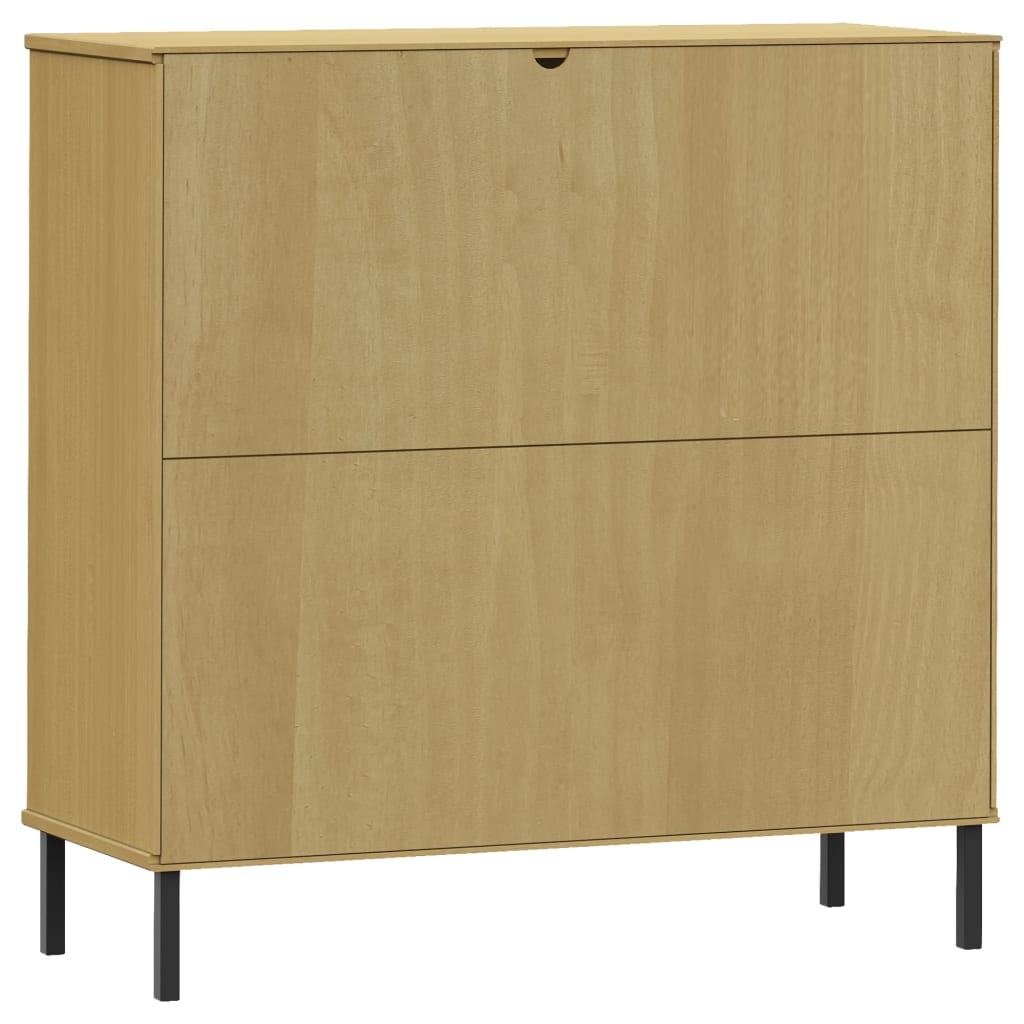 Bibliothèque avec pieds en métal Marron 90x35x90,5 cm Bois OSLO - XIOS